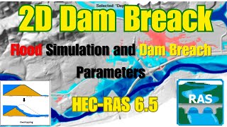 Mastering DamBreak Modelling with HECRAS 2D  2D Flood Simulation Dam Breach Parameters [upl. by Egdirdle]