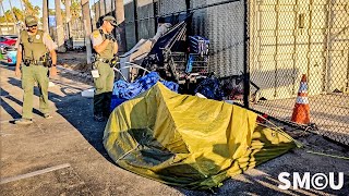 Friday Homeless Encampment Cleanup Underway at Venice Beach [upl. by Nnauol]