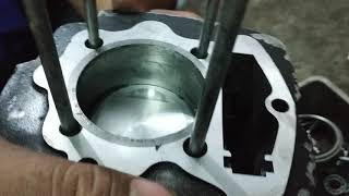 Bore up mesin GL 125cc pakai piston 67mm [upl. by Nnylyoj]