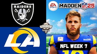 RAIDERS vs RAMS  NFL WEEK 7  MADDEN 25 Predictions [upl. by Ruthi]