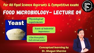 Yeast Physiological requirements Genera of industrial importance and Group of yeasts [upl. by Nnyrb]