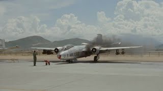 Martin B57 Canberra  Cartridge Start Taxiing Take Off and Landing [upl. by Hospers435]