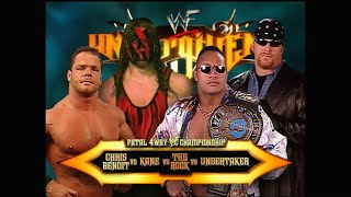 Story of The Rock vs Chris Benoit vs Kane vs The Undertaker  Unforgiven 2000 [upl. by Annohs]