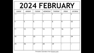 How to get free printable February 2024 calendar  Axnent [upl. by Gosselin]