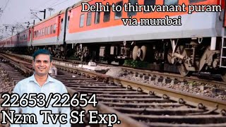 2265322654 Nizamuddin  Thiruvananthapuram Central SF Express [upl. by Yeznil]