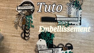 Scrapbooking tuto embellissements [upl. by Hauck]