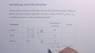 Verteilung nach Bruchteilen [upl. by Drahsar]