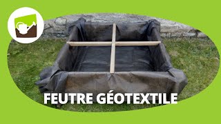 Feutre géotextile pour carré de jardin en bois  comment installer un feutre géotextile [upl. by Ivy743]