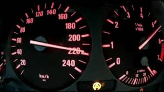 BMW e39 528i 0220 kmh acceleration on German Autobahn [upl. by Aiken]