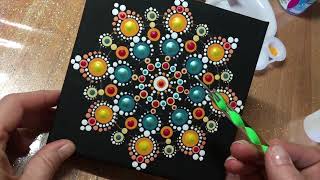 How to use Stencils and guidelines and for Dot painting mandalas [upl. by Juanita]