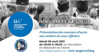 Présentation Métiers Gendarmerie nationale SousOfficier [upl. by Guimond]