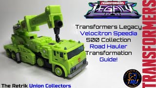 Transformers Legacy Velocitron Speedia 500 Collection Road Hauler Transformation Guide [upl. by Ataynik]