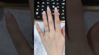 my moissanite engagement ring moissanite ringjewelry jewellery fashionstyle marriage [upl. by Johnny878]