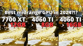 Price drops Whats the best midrange GPU in 2024 4060 Ti 8GB vs 16GB vs 7700 XT [upl. by Nobile]