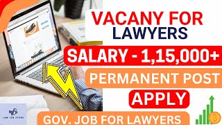 LEGAL MANAGER VACANCY IN BANK  Permanent Post  Salary 115000  Law Vacancy [upl. by Westerfield]