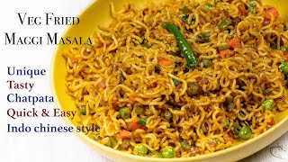 Veg fried maggi masala  a unique must try maggi noodles recipe  fried maggi  Maggi masala [upl. by Negris195]