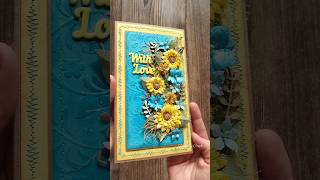 Beautiful Blue and Yellow Cards  Greetings Cards  Unique Cards  Cardmaking  Handzy Craft [upl. by Nyret56]