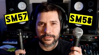 Shure SM57 vs SM58  REVIEW [upl. by Ecienal377]