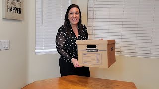 How To Assemble Storage Box  Bankers Boxes [upl. by Nnaj]