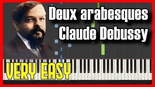 🎹 How to Play Deux arabesques  Claude Debussy ✔️  【2022】Easy Slow Piano Tutorial Synthesia [upl. by Mariette]