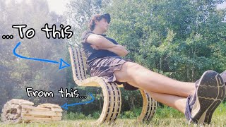 Making A Chair That Rolls Up again  Woodworking [upl. by Oliy224]