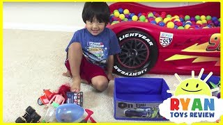 SURPRISE TOYS Giant Ball Pit Challenge with Ryan ToysReview [upl. by Ebsen]