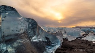 Jökulsárlón Diamond Beach Iceland Time Lapse Video SlowMotion [upl. by Aelaza58]