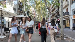 4K BARCELONA WALK CLOT TO RAMBLA DE POBLENOU  4K UHD 60fps SEPTEMBER 2024 [upl. by Salome]