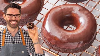 SuperEasy Chocolate Donuts Recipe [upl. by Beare661]