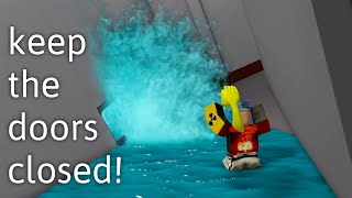 Sinking Ship BUT WITH REALISTIC WATER PHYSICS dont open the doors  Roblox [upl. by Ahilam]