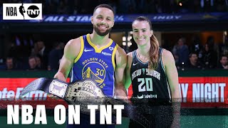 STEPHEN vs SABRINA FULL 3POINT CHALLENGE 🍿  NBA on TNT [upl. by Broek735]