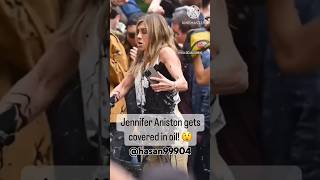 Jennifer Aniston Gets Soaked in Ink on The Morning Show Set  entertainment news shorts celebritie [upl. by Coward749]