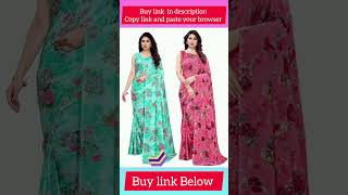 Georgette Printed Saree With Unstitched Blouse Piece Combo Pack Of 2 httpsamznto4esj0Bg [upl. by Redna]