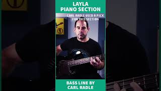 Bass Line From The Layla Piano Section  Eric Clapton bassshorts bassguitarriffs layla [upl. by Hsaka300]