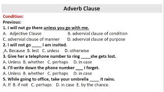 Adverb Clause Part2 [upl. by Dusza687]