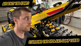 Studding the 2024 Skidoo XRS Comp Turbo Are they too long The 9T drivers are real [upl. by Nora]