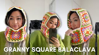 Easy Crochet Granny Square Balaclava Tutorial [upl. by Stinky]