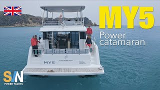 MY5 the Fountaine Pajot power catamaran English [upl. by Aicened]