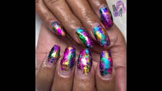 Foil art nail design nails naildesigns [upl. by Tila]