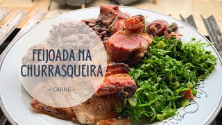 FIZ UMA FEIJOADA NA CHURRASQUEIRA shorts [upl. by Noynek]