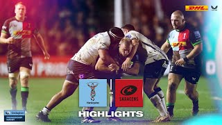 Premiership Rugby Highlights Saracens take the win in the London Derby [upl. by Hoseia768]