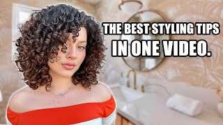 MY BEST CURLY HAIR STYLING TIPS ALL IN ONE VIDEO everything Ive learned in 5 years [upl. by Lehrer]