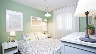 Dormitorio romántico en verde y gris  Decogarden [upl. by Sibyls]