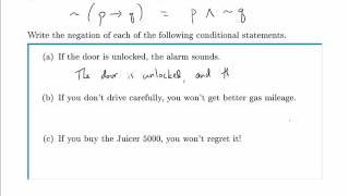 Negating quantified statements Screencast 242 [upl. by Eiznekcm509]