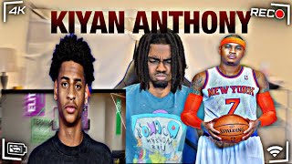 CARMELO ANTHONY SON IS THE TRUTH  KIYAN ANTHONY EYBL HIGHLIGHTS  BASKETBALL REACTION [upl. by Arleta914]