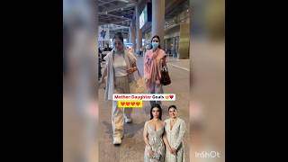 Kajol devgan❤ with Daughter Nysa devgan arrived mumbai Airpot Nysa devgan oops🤦‍♂😂Moment yt viral [upl. by Acsisnarf856]