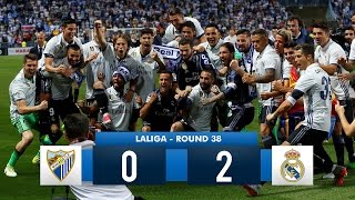 Malaga 02 Real Madrid Real Madrid HD 1080i Full Match Highlights amp Celebration 210517 [upl. by Fidelity245]