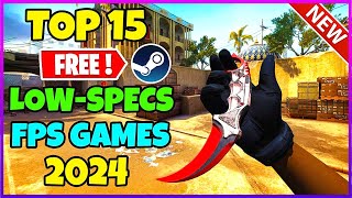 TOP 15 Free FPS GAMES for Low End PCLaptop  Early 2024 OfflineOnline [upl. by Adriano424]