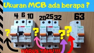 Mengenal Ukuran Ampere MCB 1 Pole  Agar Sesuai Dengan Kebutuhan Wattnya [upl. by Aicila]