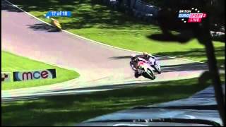 FinishNoriyuki Haga and Graeme Gowland Crash  2012 British Superbike Race 1 in Brands Hatch [upl. by Ryley394]